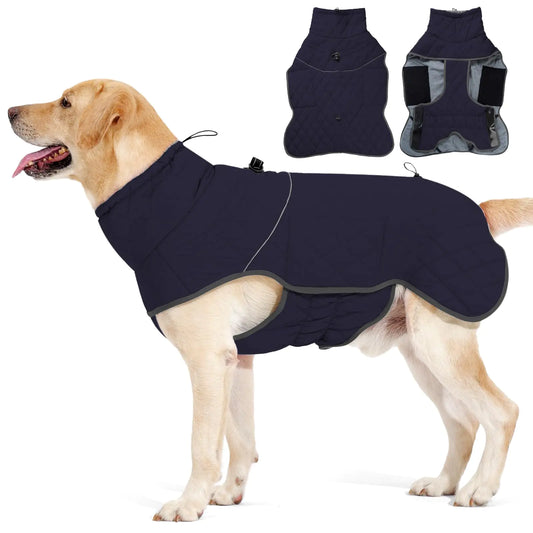 Dotoner Reflective Winter Dog Jacket - Large Blue