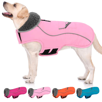 SUNFURA Reflective Medium Dog Winter Jacket with Fleece
